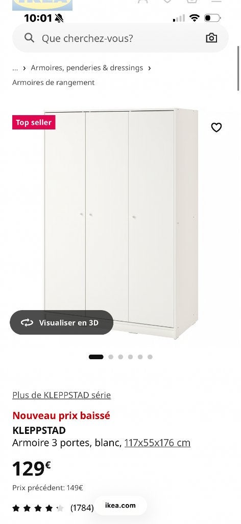 Armoire, Enlèvement, Utilisé, Avec espace de penderie