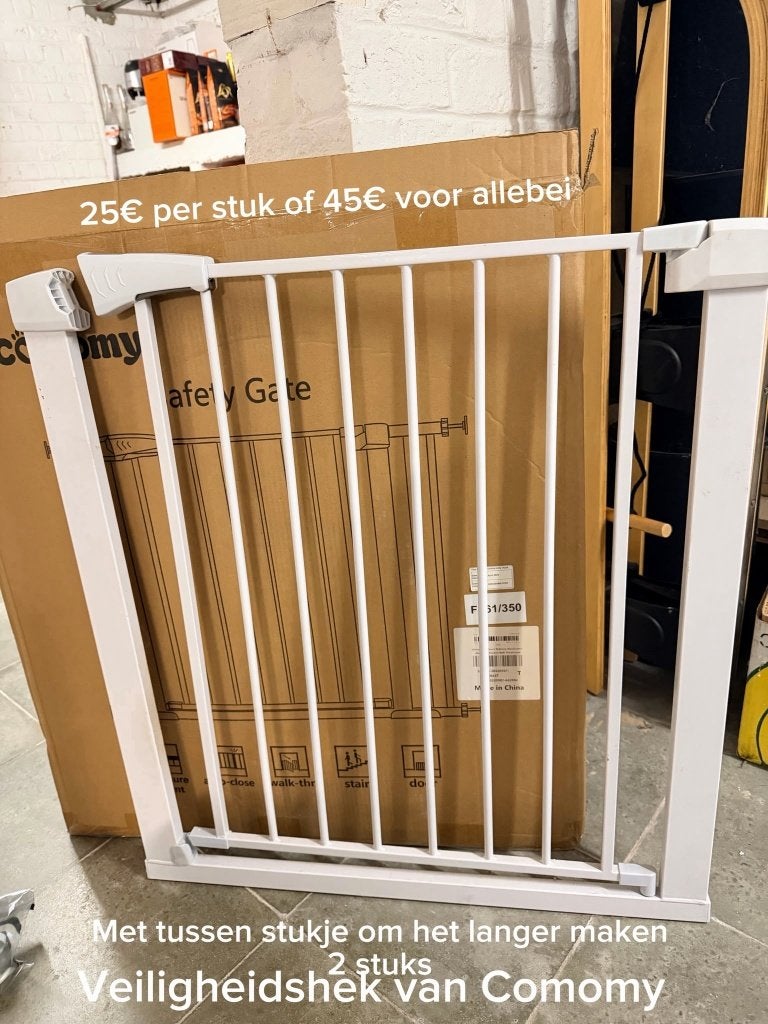 Porte d'escalier Comomy, Barrière de sécurité, 100 à 115 cm, Comme neuf, Enlèvement