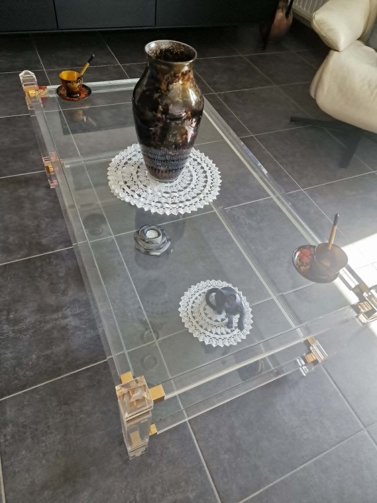 Table de salon en verre, Enlèvement, Comme neuf, Rectangulaire, Verre