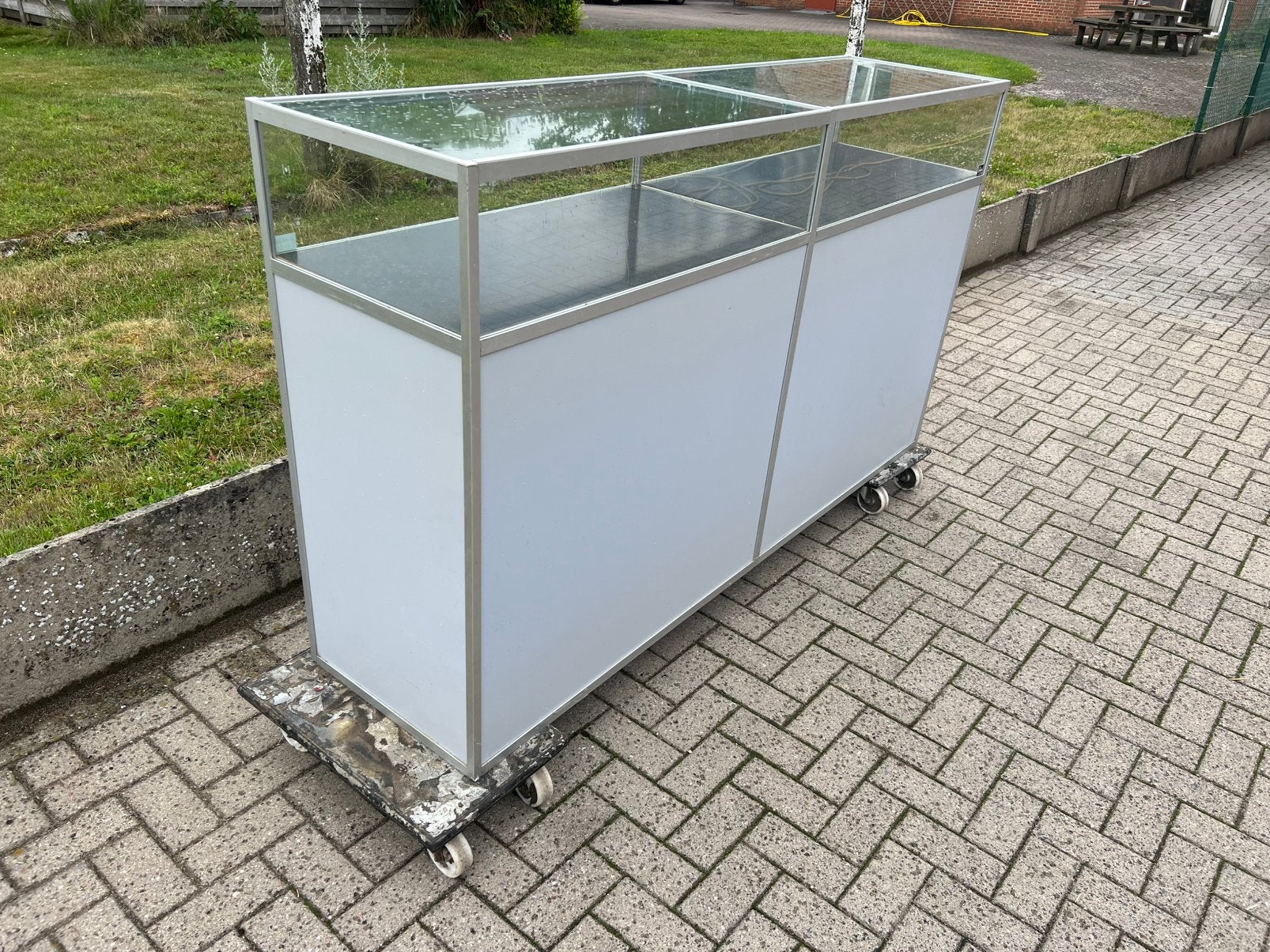 5 vitrinebakken, 200 cm ou plus, Comme neuf, Verre, Enlèvement
