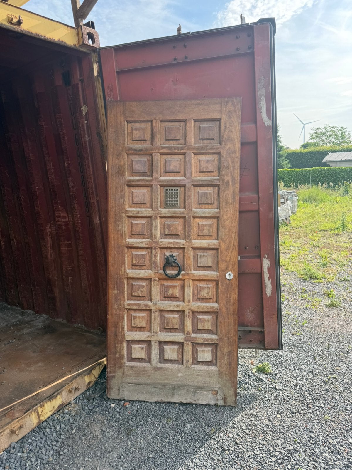 Massief houten voordeur, Ophalen, Gebruikt, 80 tot 100 cm, Buitendeur
