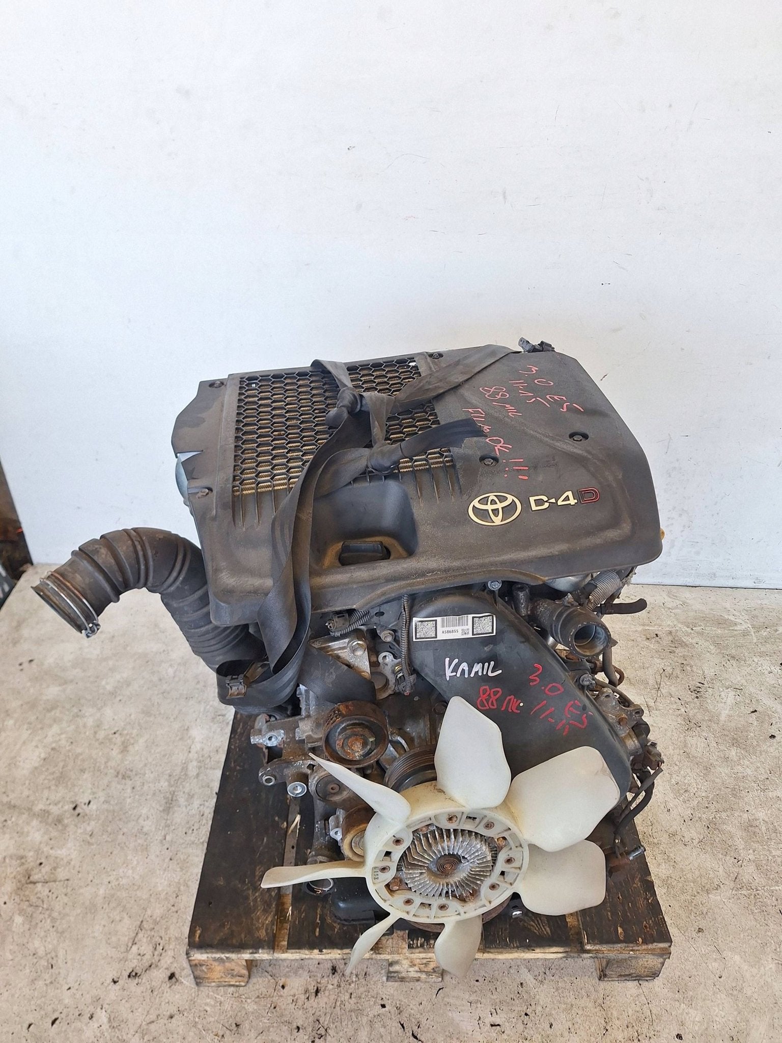 Moteur 1KDFTV Complet TOYOTA HILUX, Envoi, Utilisé, Daihatsu