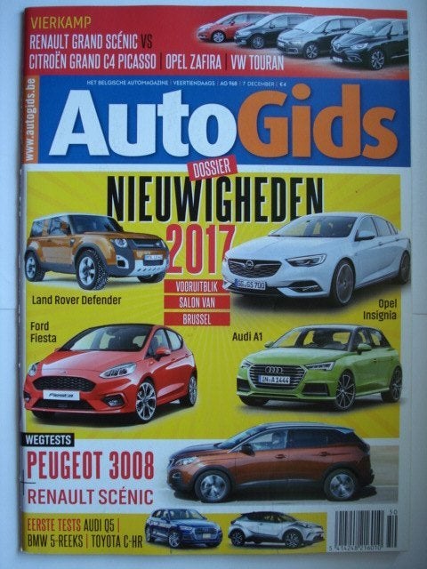 AutoGids 968 Peugeot 3008 Toyota C-HR Lotus Exige Citroën C4, Livres, Autos | Brochures & Magazines, Envoi, Utilisé, Général