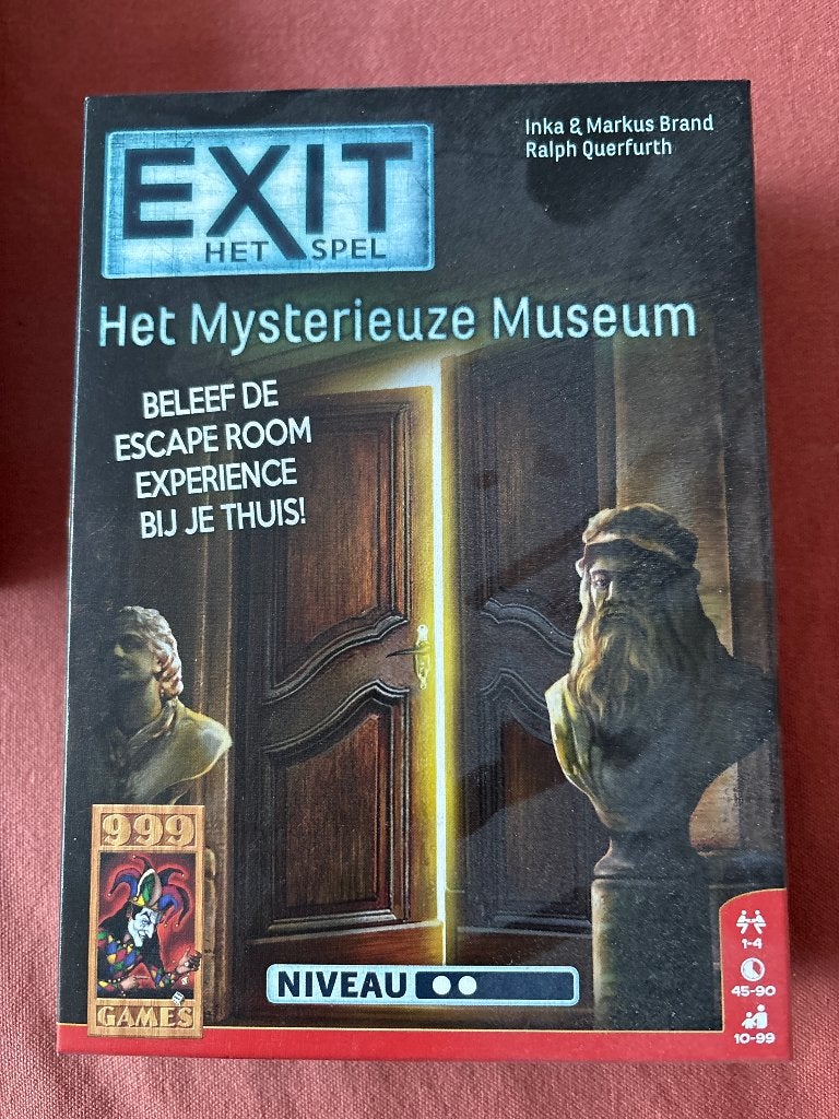 Exit - escape room - het mysterieuze museum, Hobby en Vrije tijd, Drie of vier spelers, Ophalen, Nieuw, 999 games