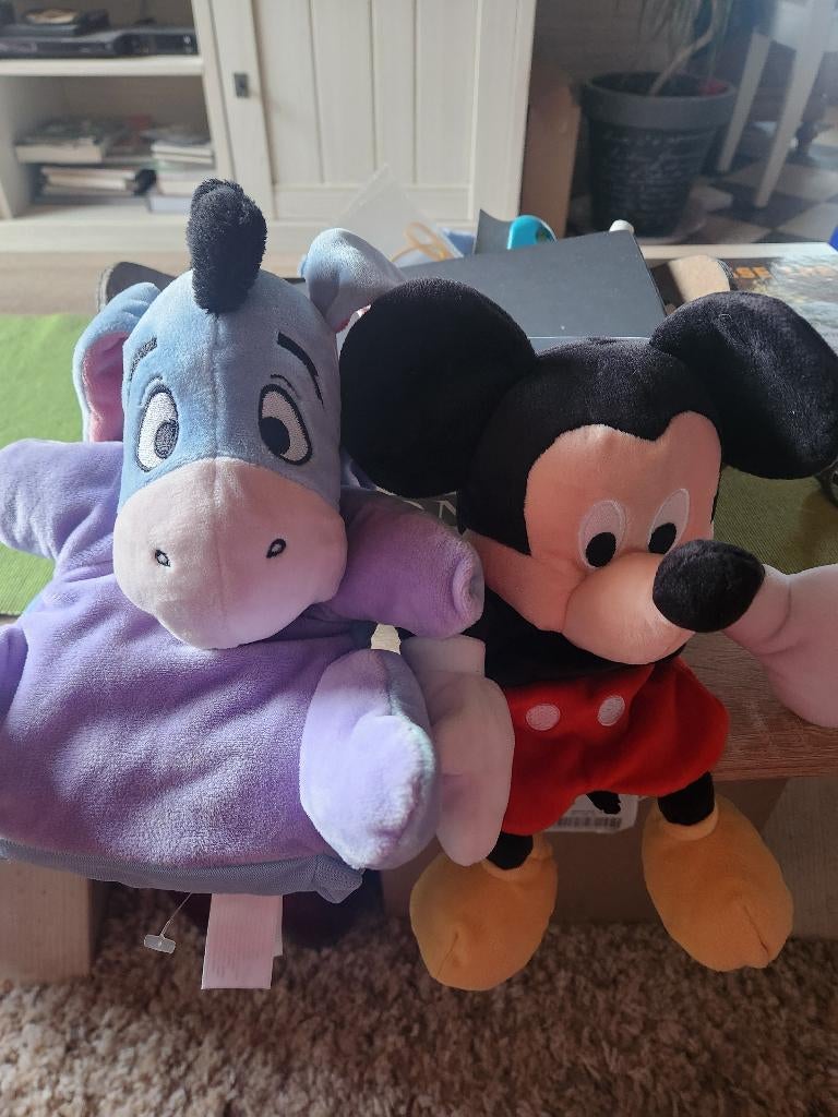 Disney handpoppen  1euro per stuk, Ophalen of Verzenden, Mickey Mouse, Zo goed als nieuw