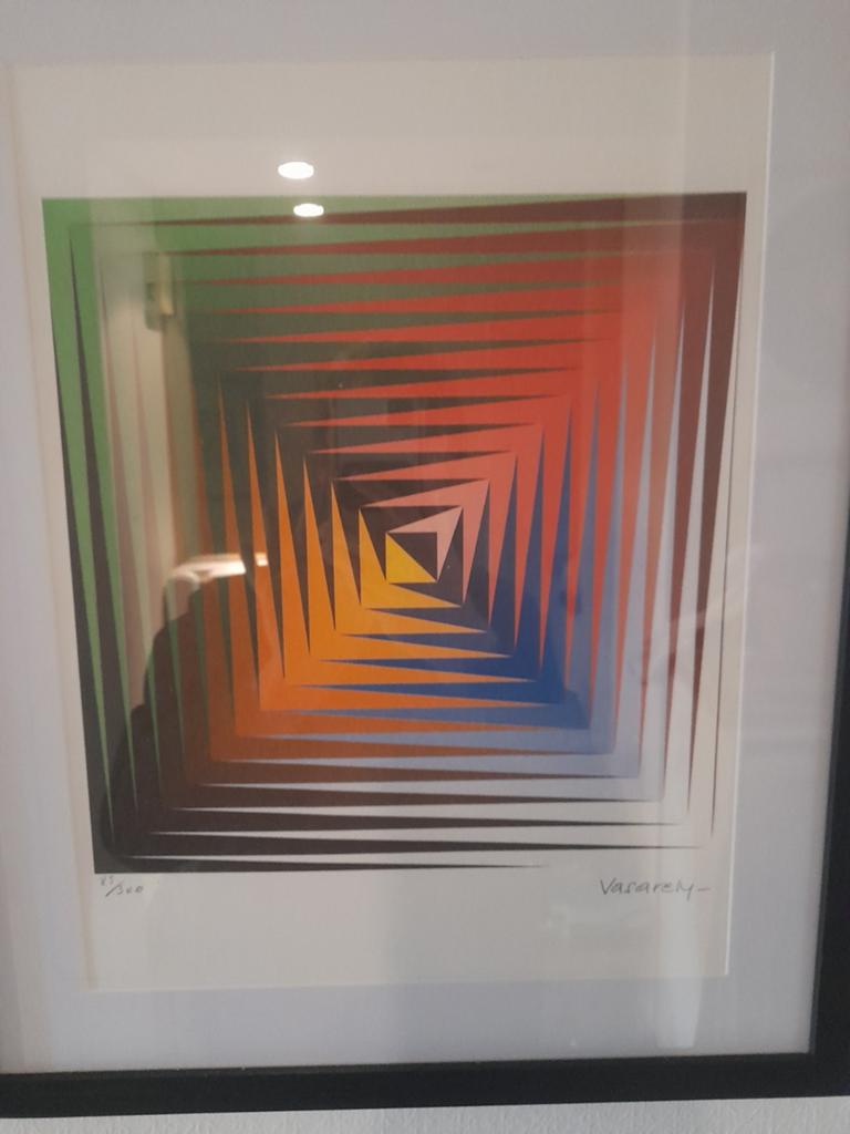 Litho vasarely, Antiek en Kunst, Kunst | Litho's en Zeefdrukken, Ophalen