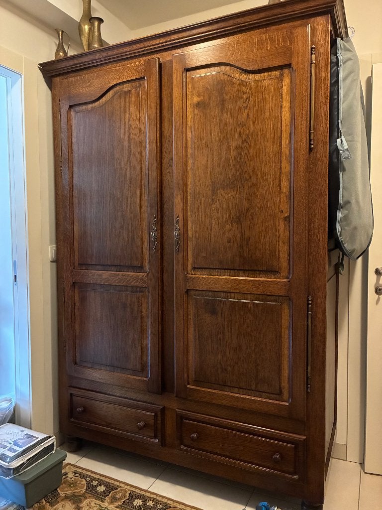 Antieke halkast, Huis en Inrichting, Kasten | Kleerkasten, Ophalen, Gebruikt, 100 tot 150 cm, 200 cm of meer