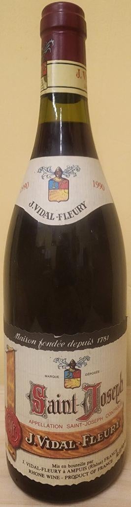 Saint-Joseph 1990 J. Vidal-Fleury, Neuf, Enlèvement ou Envoi, Pleine, Vin rouge