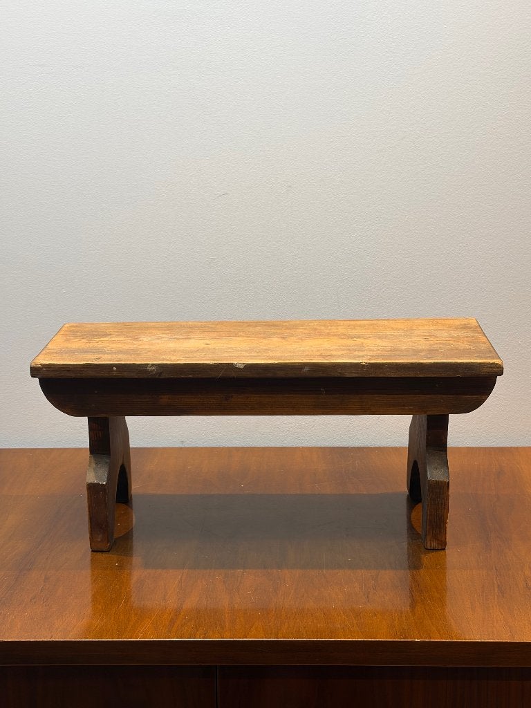 Authentiek Vintage Houten Bankje – Rustiek & Karaktervol, Ophalen of Verzenden