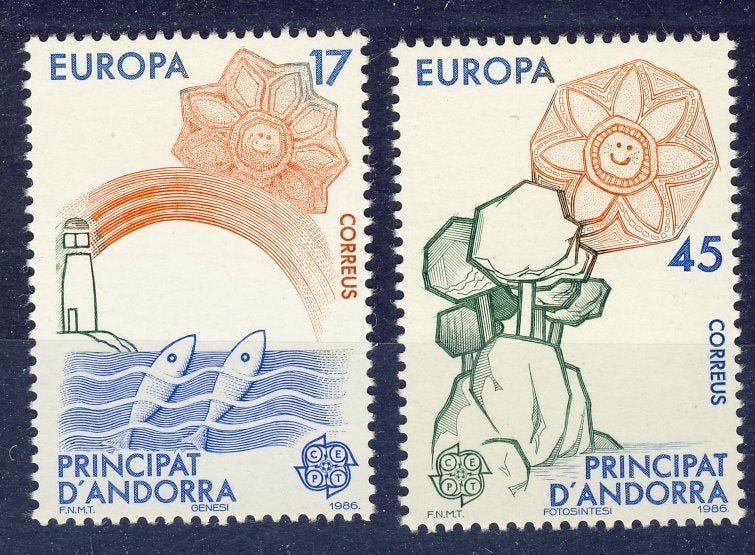 Andorra (SP) 1986 - CEPT nr 188 - 189 **, Verzenden, Overige landen, Postfris