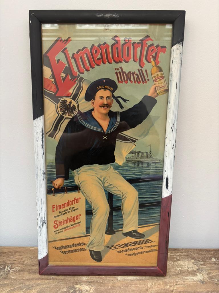 Affiche ww1 28 x 53 cm original, Collections, Objets militaires | Seconde Guerre mondiale, Enlèvement ou Envoi, Marine