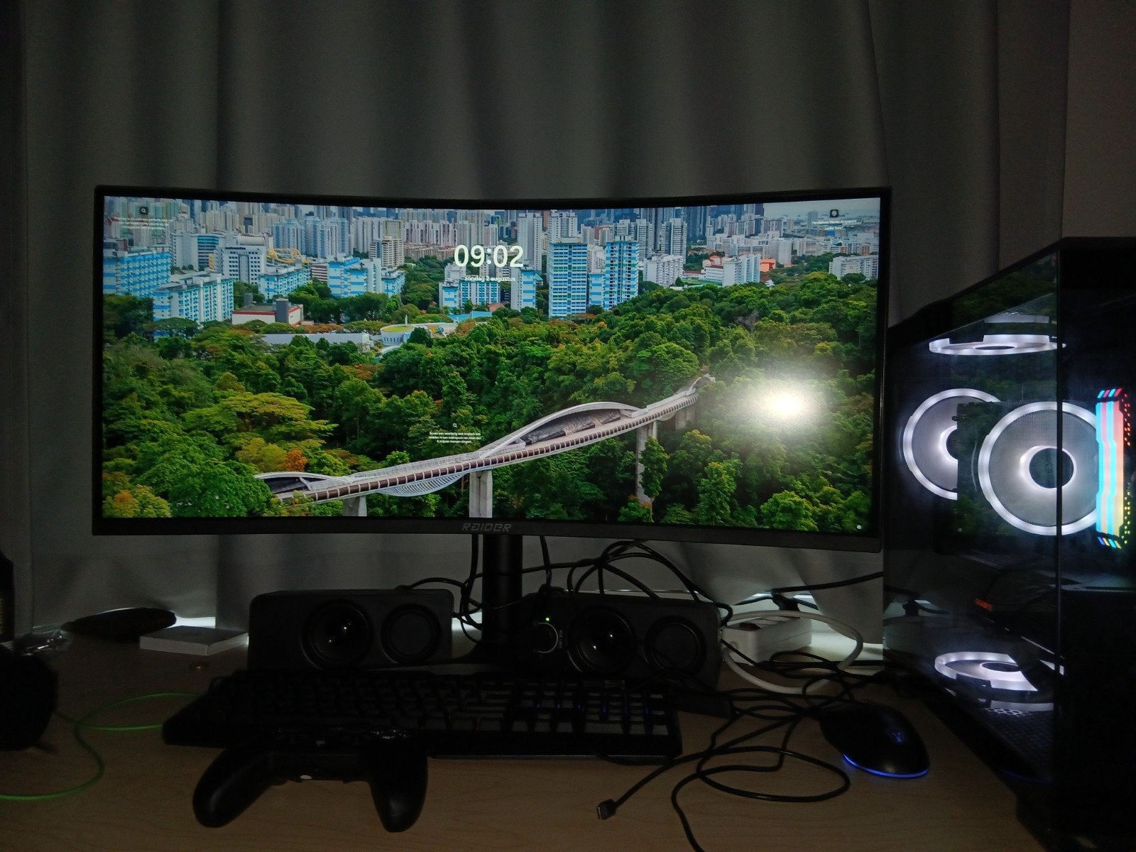 Moniteur Raider 34 pouces 165 Hz et Quad HD, Informatique & Logiciels, Moniteurs, Moins de 1 ms, Comme neuf, Enlèvement, Quad HD (2K)
