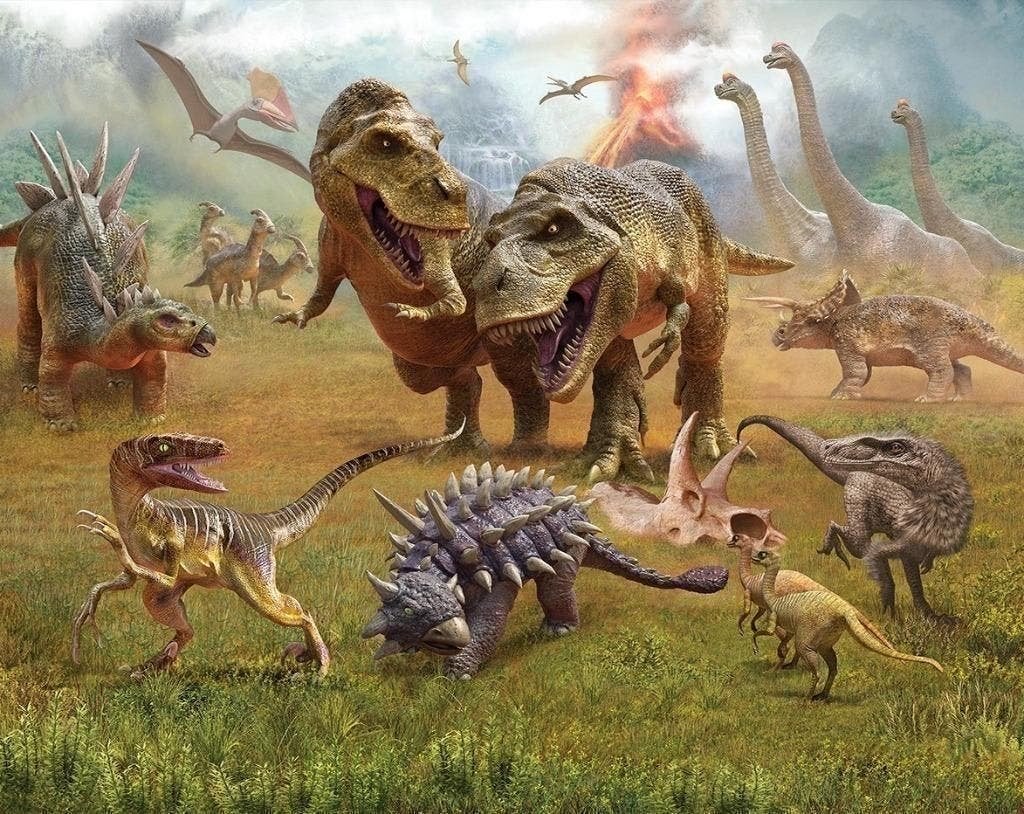 Dinosaurus Poster Behang - Walltastic - VAN 75 VOOR 49!, Multicolore, Enlèvement ou Envoi, Neuf, Décoration murale