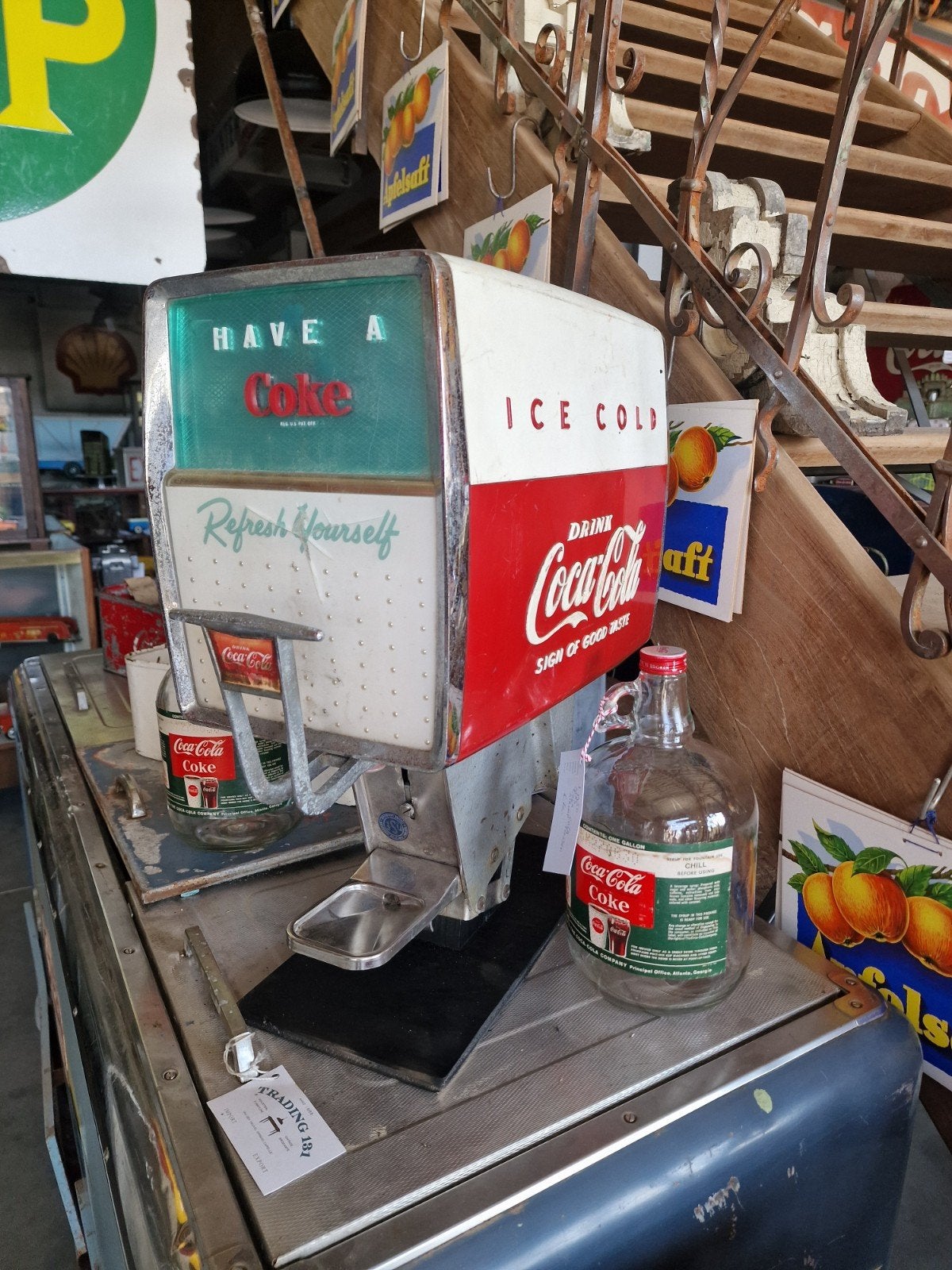 Coca-Cola fountain dispenser, Ophalen, Gebruikt