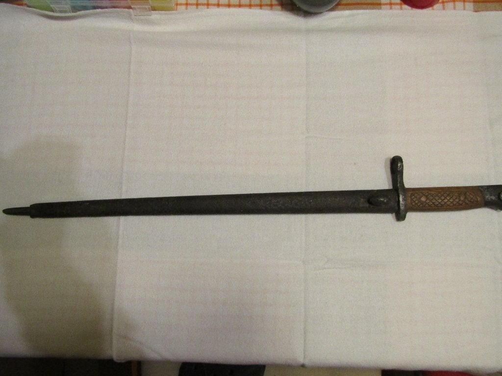 Ancienne baïonnette belge Modèle 1916, Collections, Enlèvement ou Envoi, Armée de terre, Couteau ou Poignard