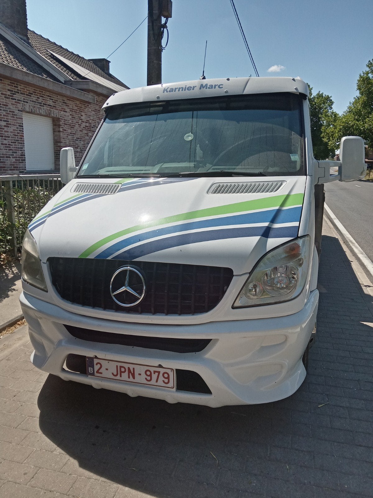 belle fourgonnette Mercedes Sprinter avec grue et ailes, Cuir, Achat, Boîte manuelle, Noir