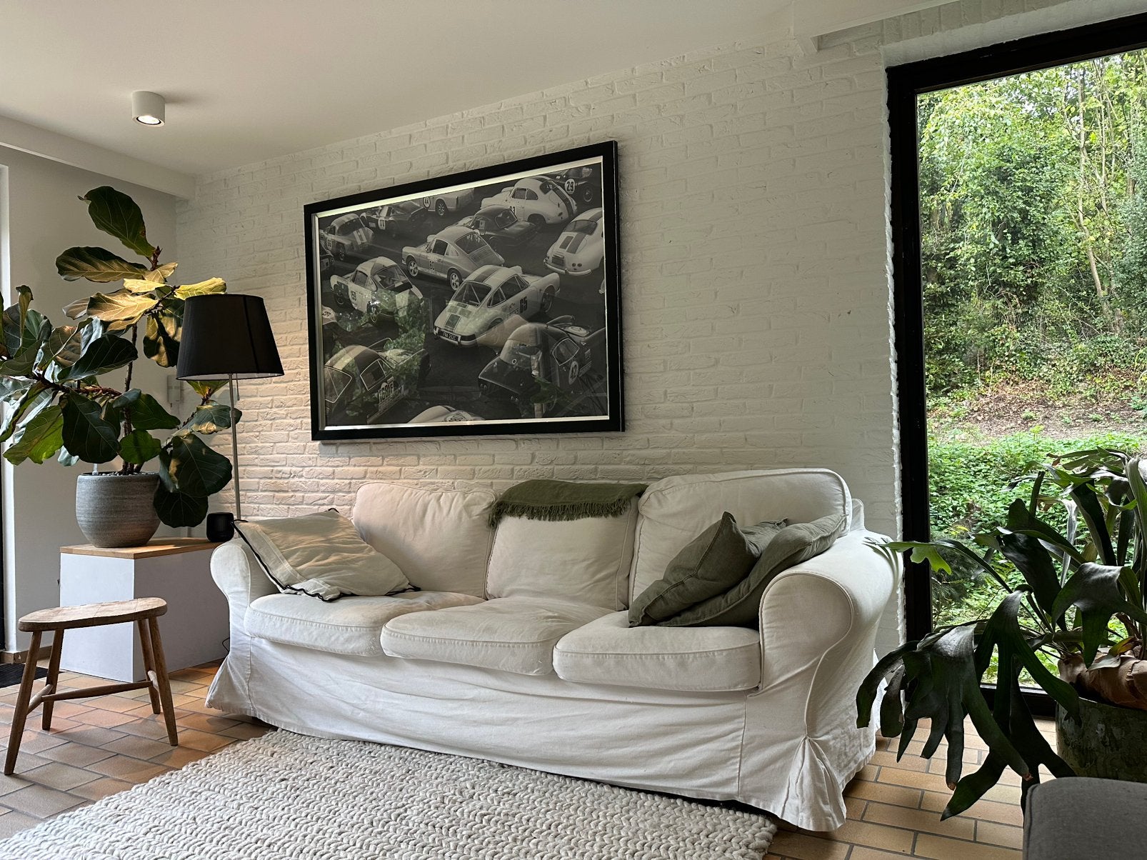 Canapé IKEA EKTORP 3 places blanc, 200 à 250 cm, Enlèvement, Utilisé, Tissus