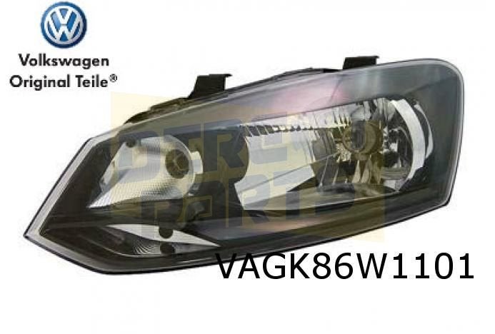 Volkswagen Polo VII (6R) (6/09-6/14) Koplamp Links halogeen, -, -, Nieuw, -