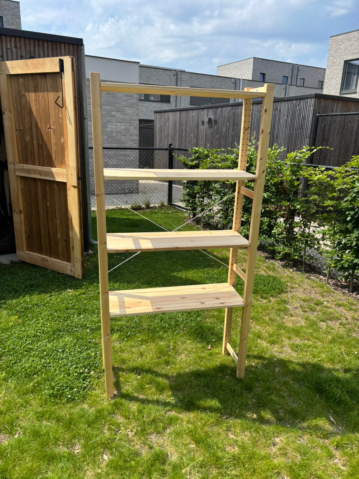 Houten ikea rek, Ophalen, Gebruikt, Hout
