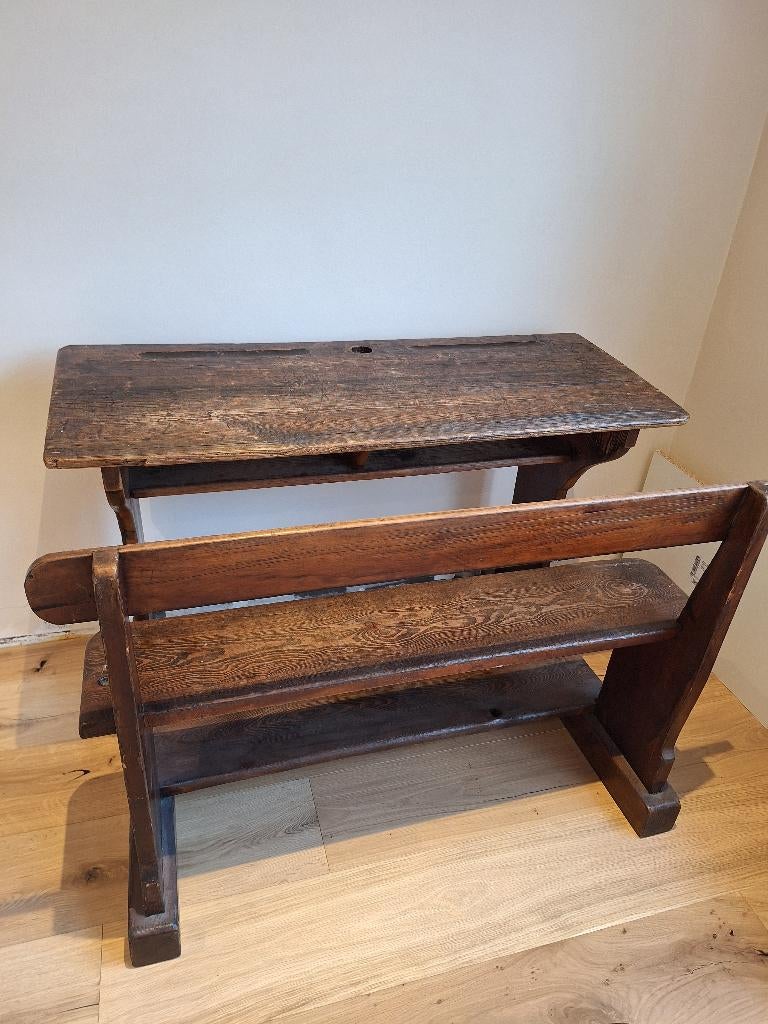 Eiken bureau, Bureau d'écolier, 67 cm, Enlèvement, Bois