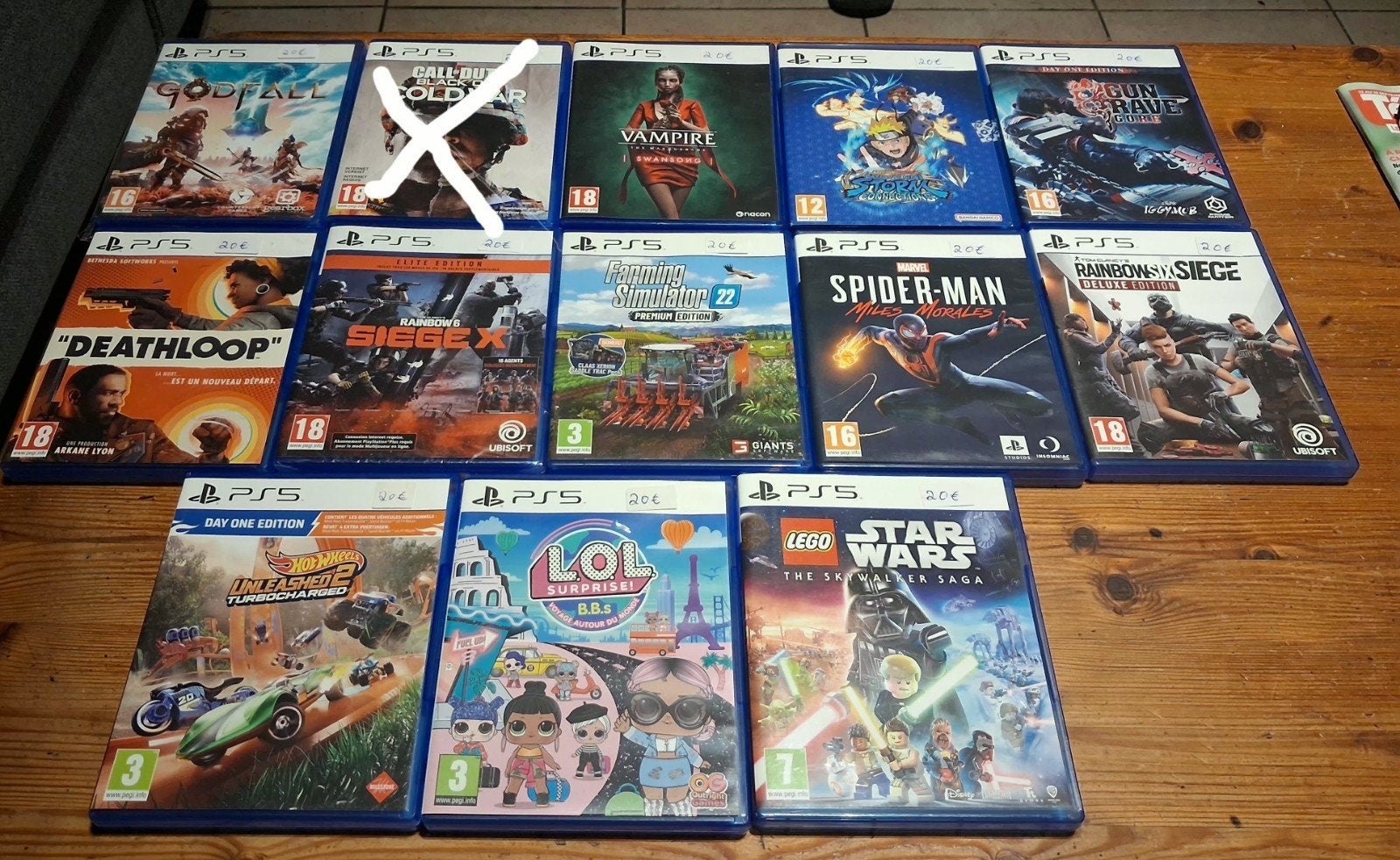 jeux ps5 a 20€ pièces, 1 joueur, Aventure et Action, Enlèvement, Utilisé