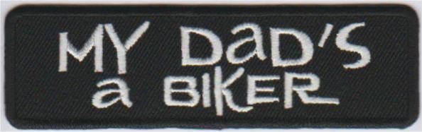 My Dad's a Biker stoffen opstrijk patch embleem, Motoren, Verzenden, Nieuw