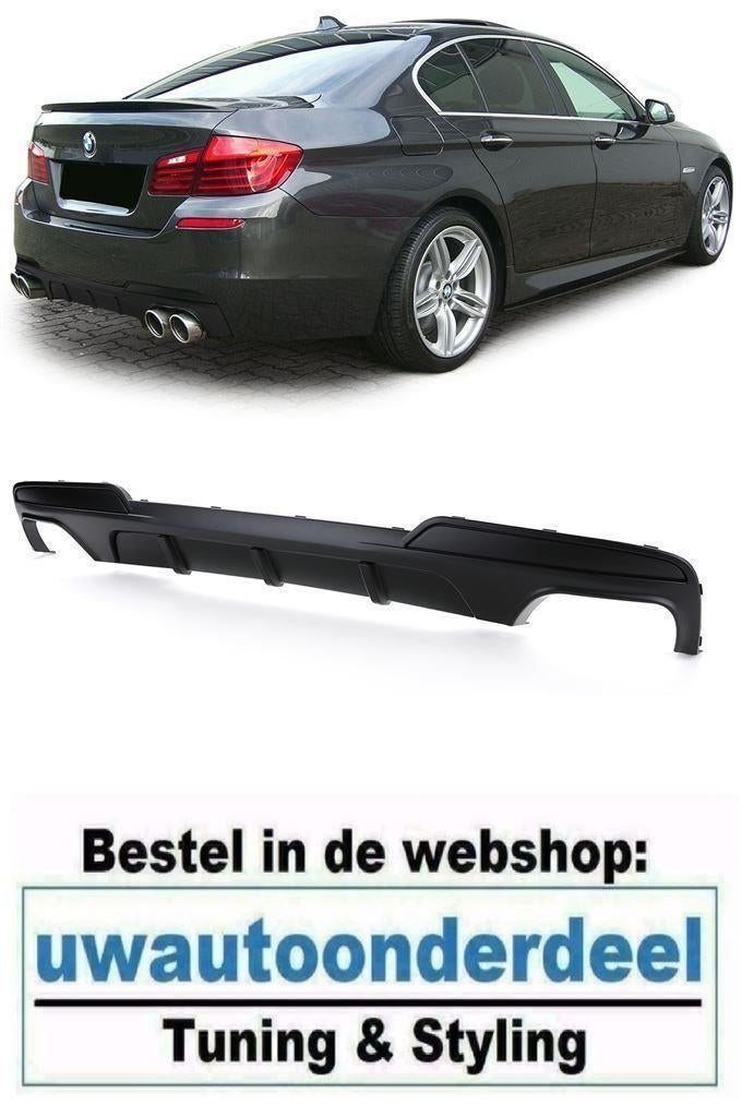 Diffuser Mat Zwart Dubbel Uitlaat Voor Bmw 5 serie F10 M Pak, Verzenden