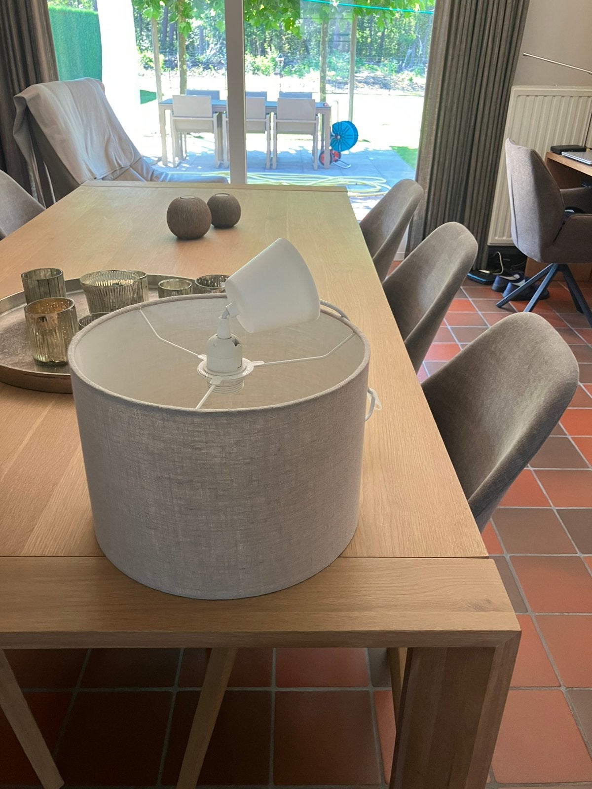 Lampenkap, Huis en Inrichting, Ophalen, Zo goed als nieuw, Beige