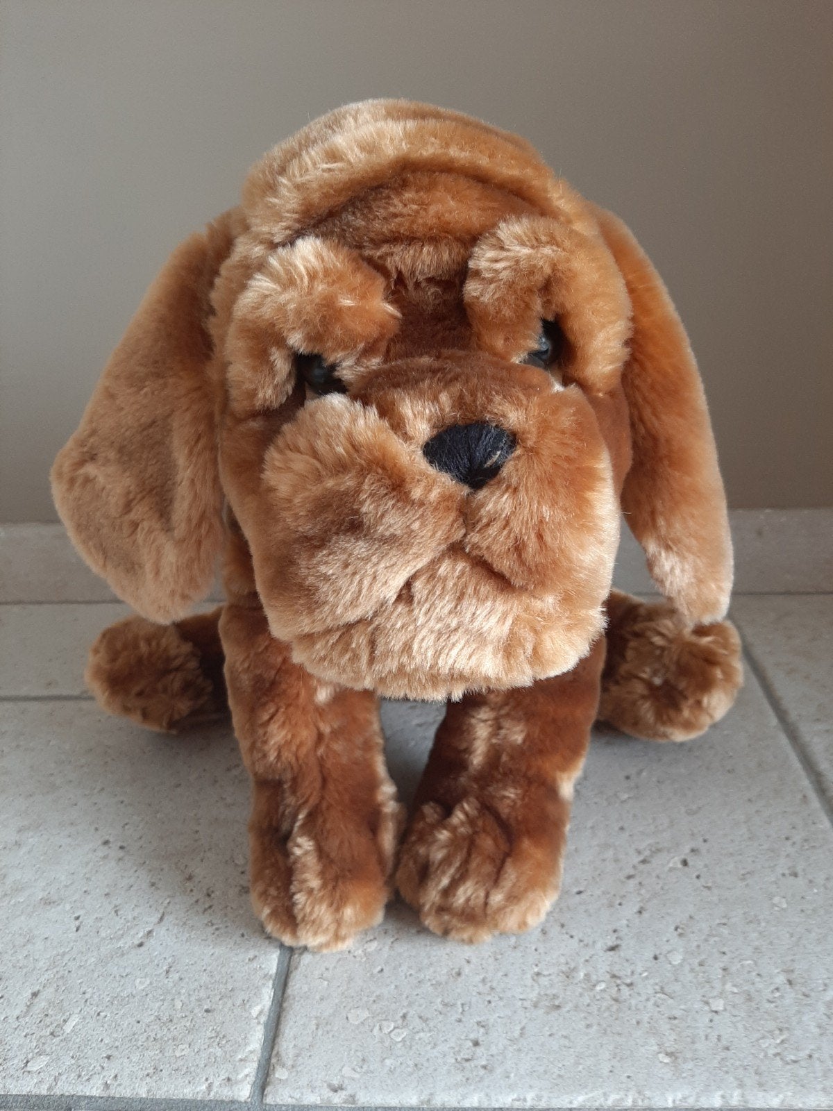 Knuffel hond, Enfants & Bébés, Jouets | Peluches, Fait main, Brun, Enlèvement ou Envoi, Chien