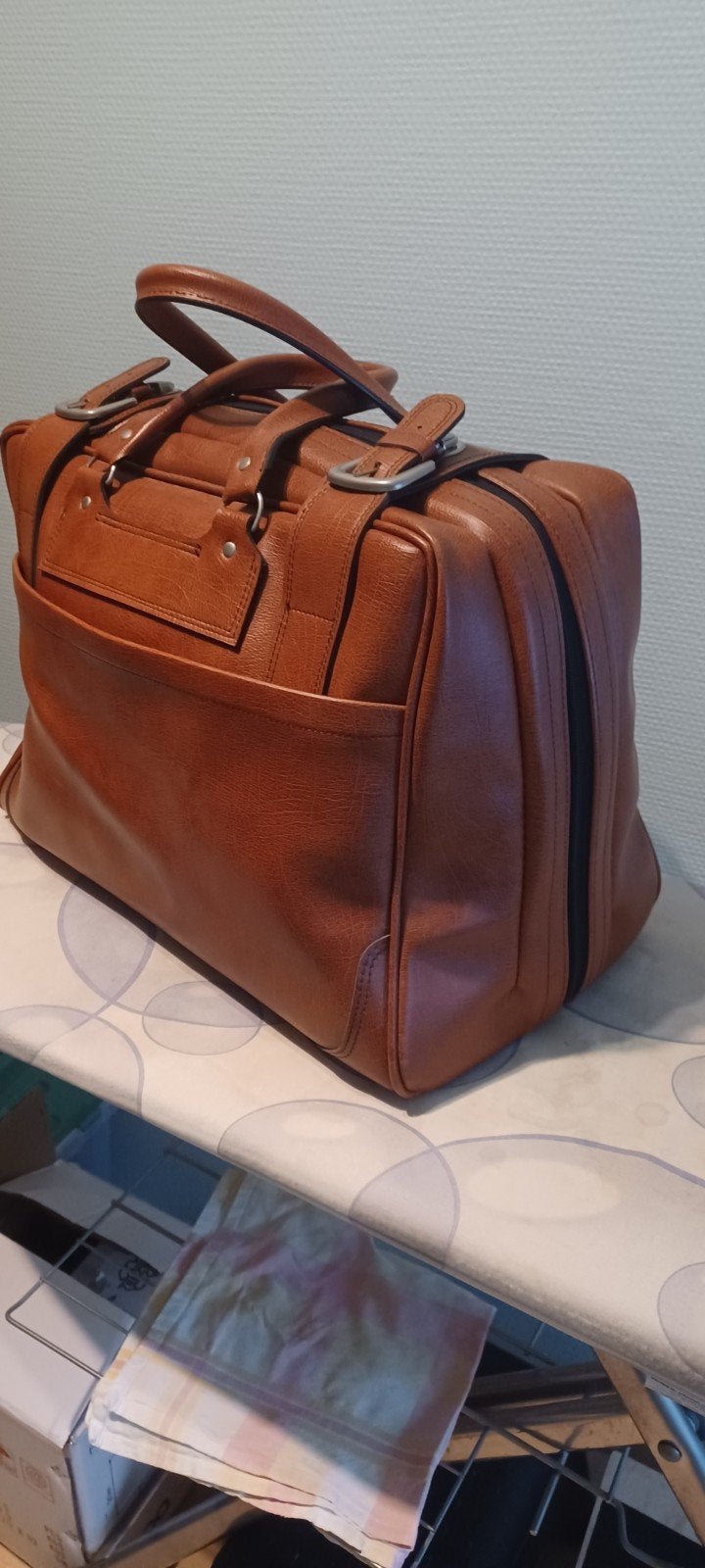 lederen reistas, valies, Handtassen en Accessoires, Tassen | Reistassen en Weekendtassen, Ophalen