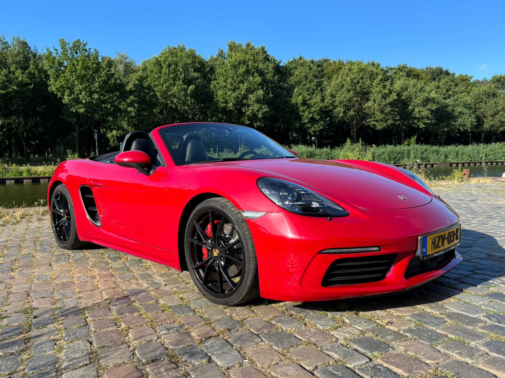 Porsche boxster S van 2017 2e eigenaar 350 pk zeer mooi, Auto's, Automaat, Zwart, Particulier, Te koop