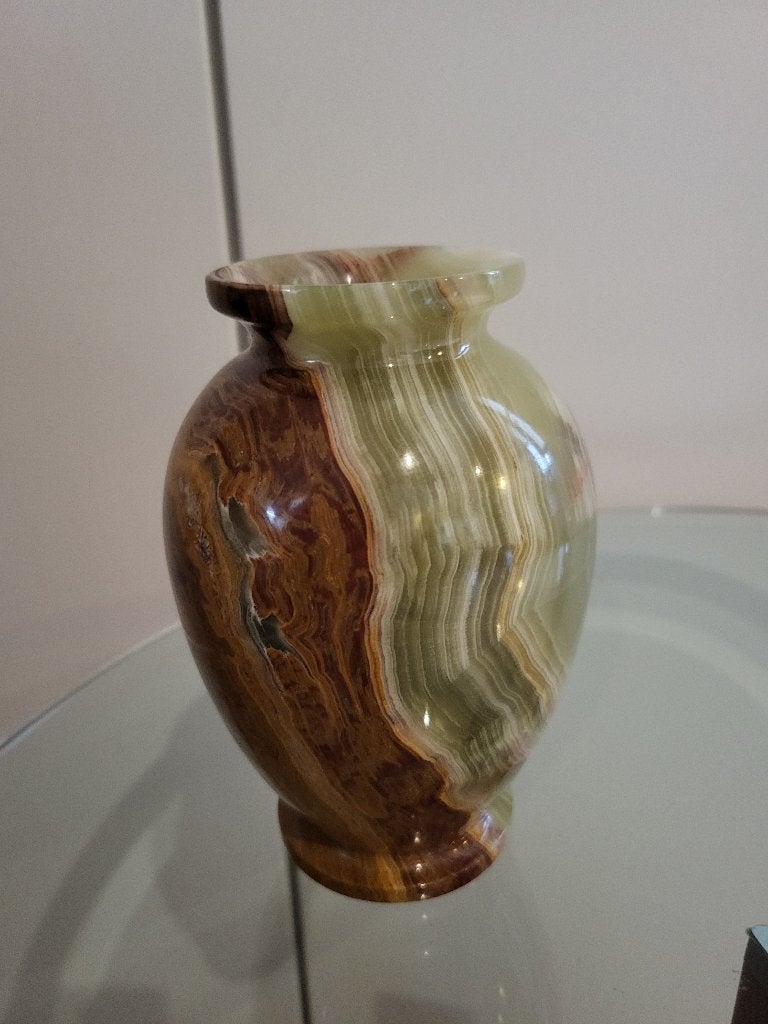 Onyx groene vaas, Antiek en Kunst, Ophalen