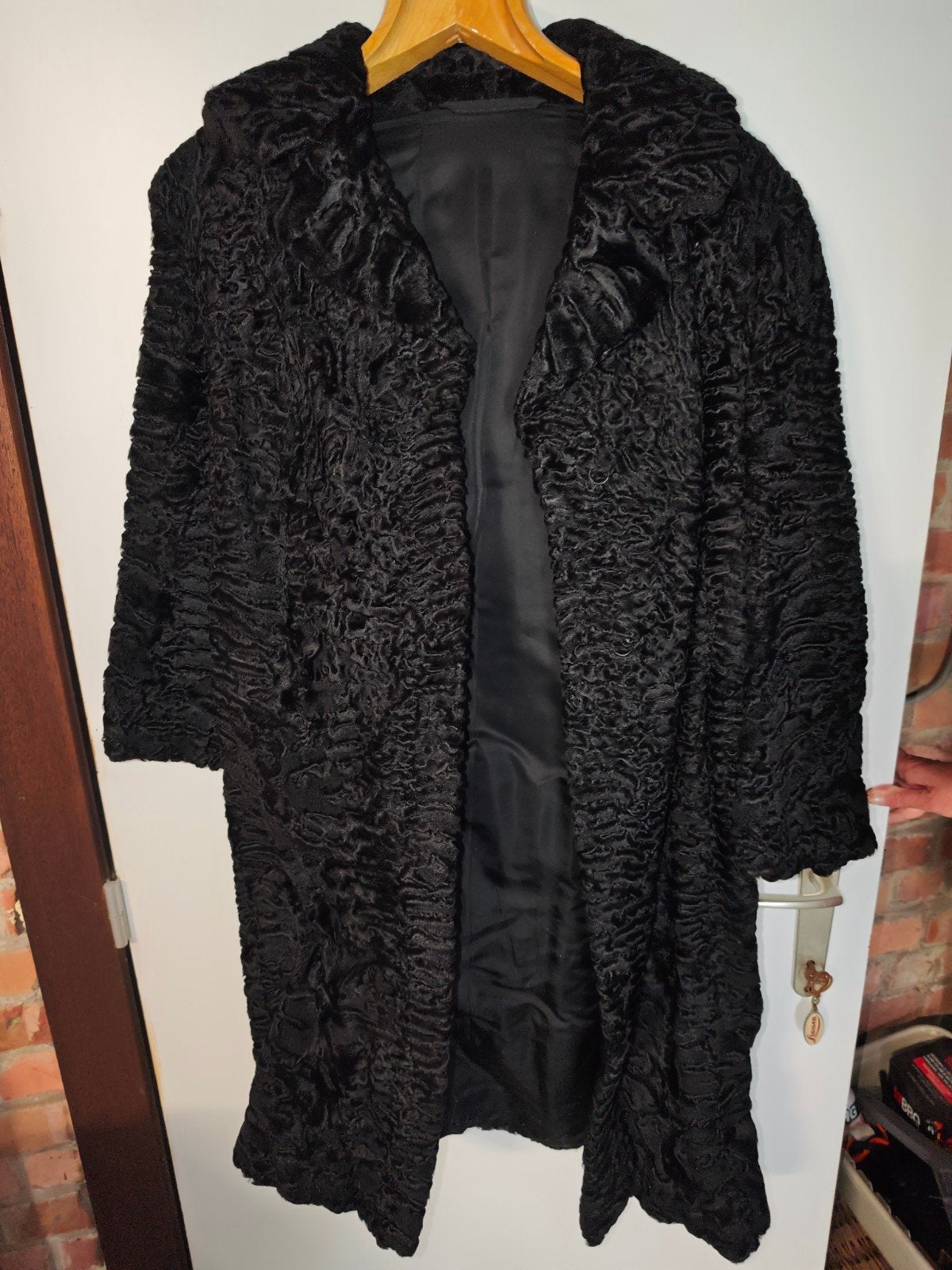 Zwarte bontjas van Perzisch ongeboren lam, Kleding | Dames, Jassen | Winter, Ophalen