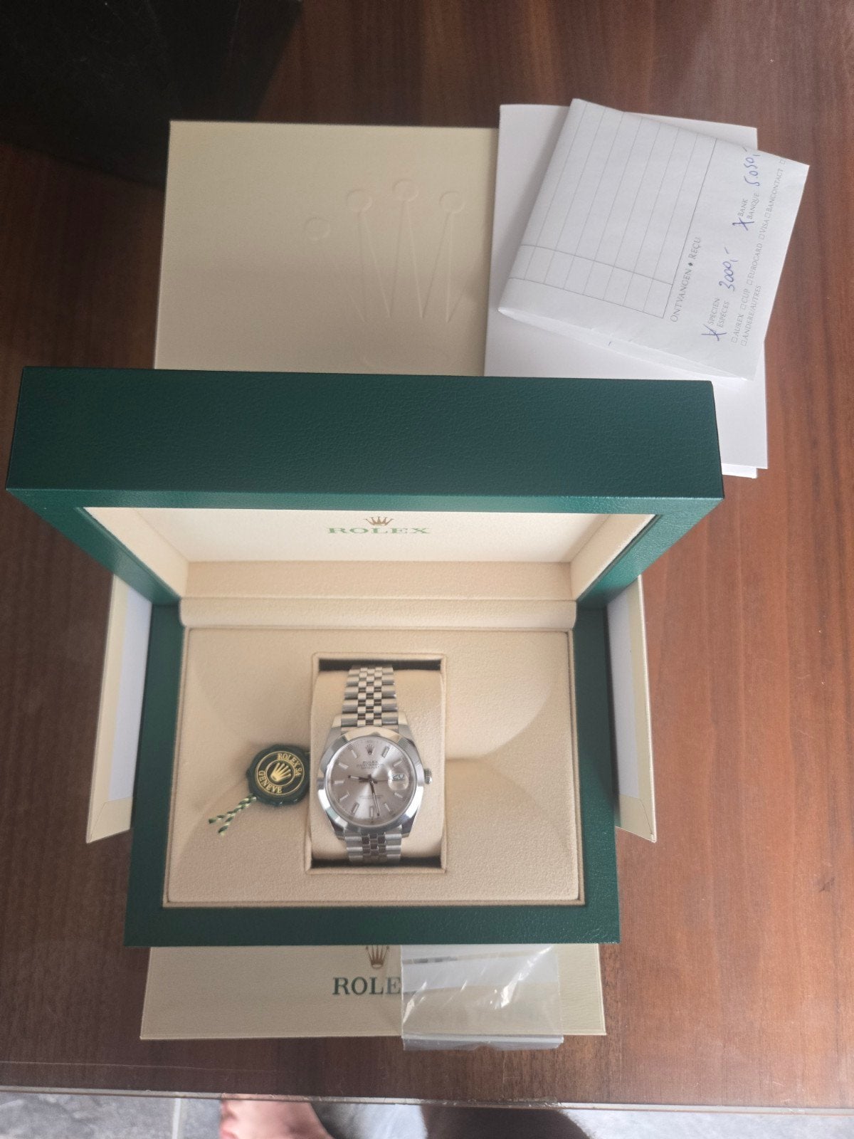 Zeer mooi rolex te koop met box en papieren, Handtassen en Accessoires, Horloges | Heren, Ophalen