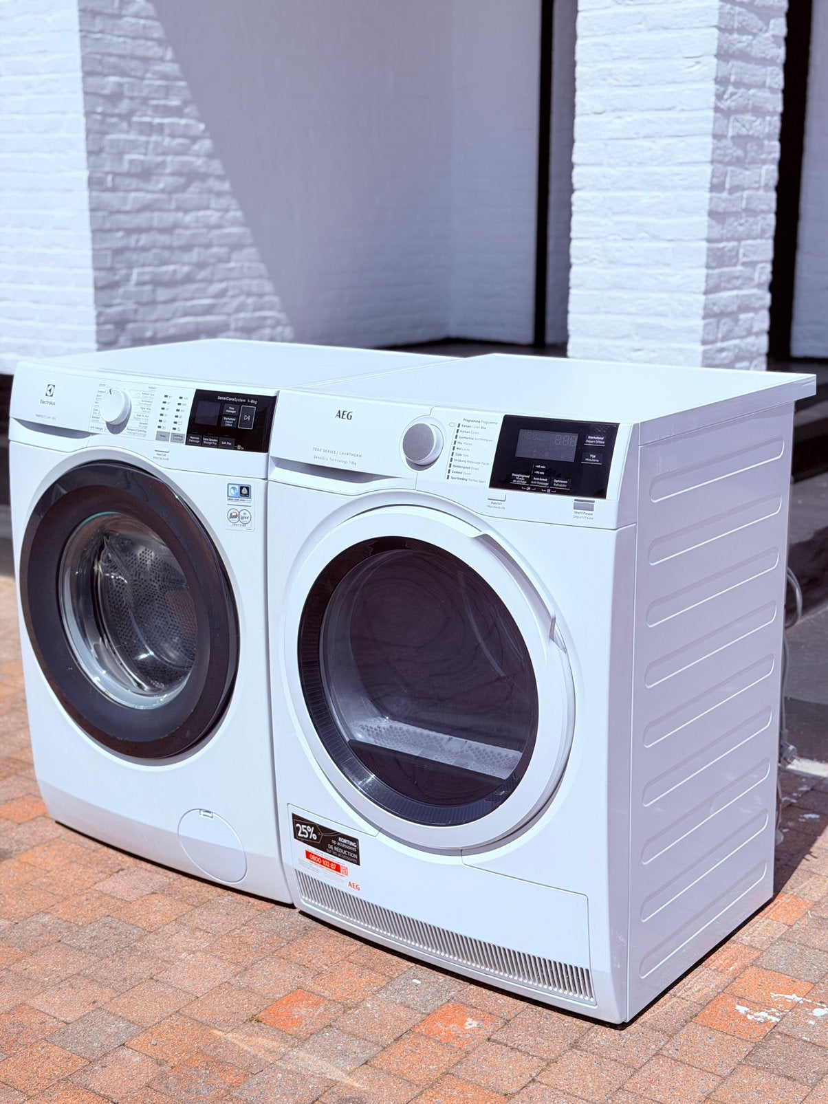 Set wasmachine en droogkast A+++klasse 350€ samen, Ophalen, Zo goed als nieuw