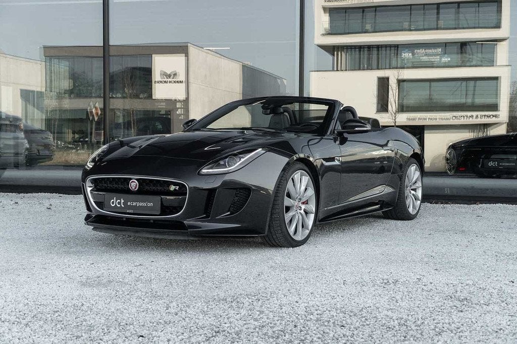 Jaguar F-Type R 5.0 V8 Cabrio * 22.000 km * (automatique), Autos, Jaguar, Cuir, Euro 6, Entreprise, Noir