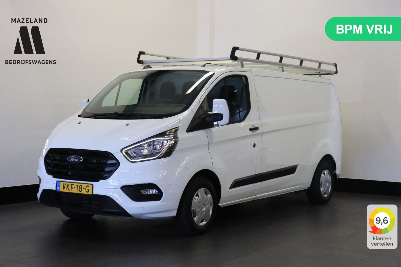 Ford Transit Custom 2.0 TDCI 130PK L2 MHEV EURO 6 - Airco -, Auto's, Parkeersensor, Wit, Bedrijf, Handgeschakeld