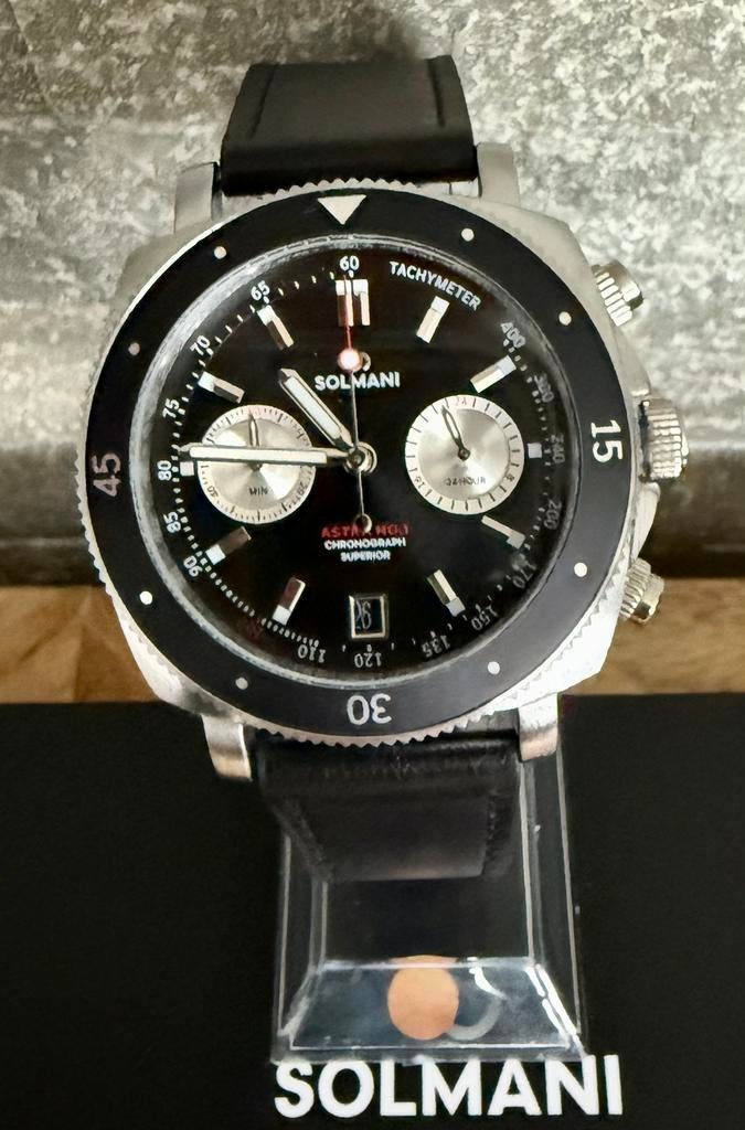 SOLMANI ASTRA SPORT CHRONO TWV549€! 💯%NIEUW!, Handtassen en Accessoires, Sporthorloges, Nieuw, Ophalen of Verzenden