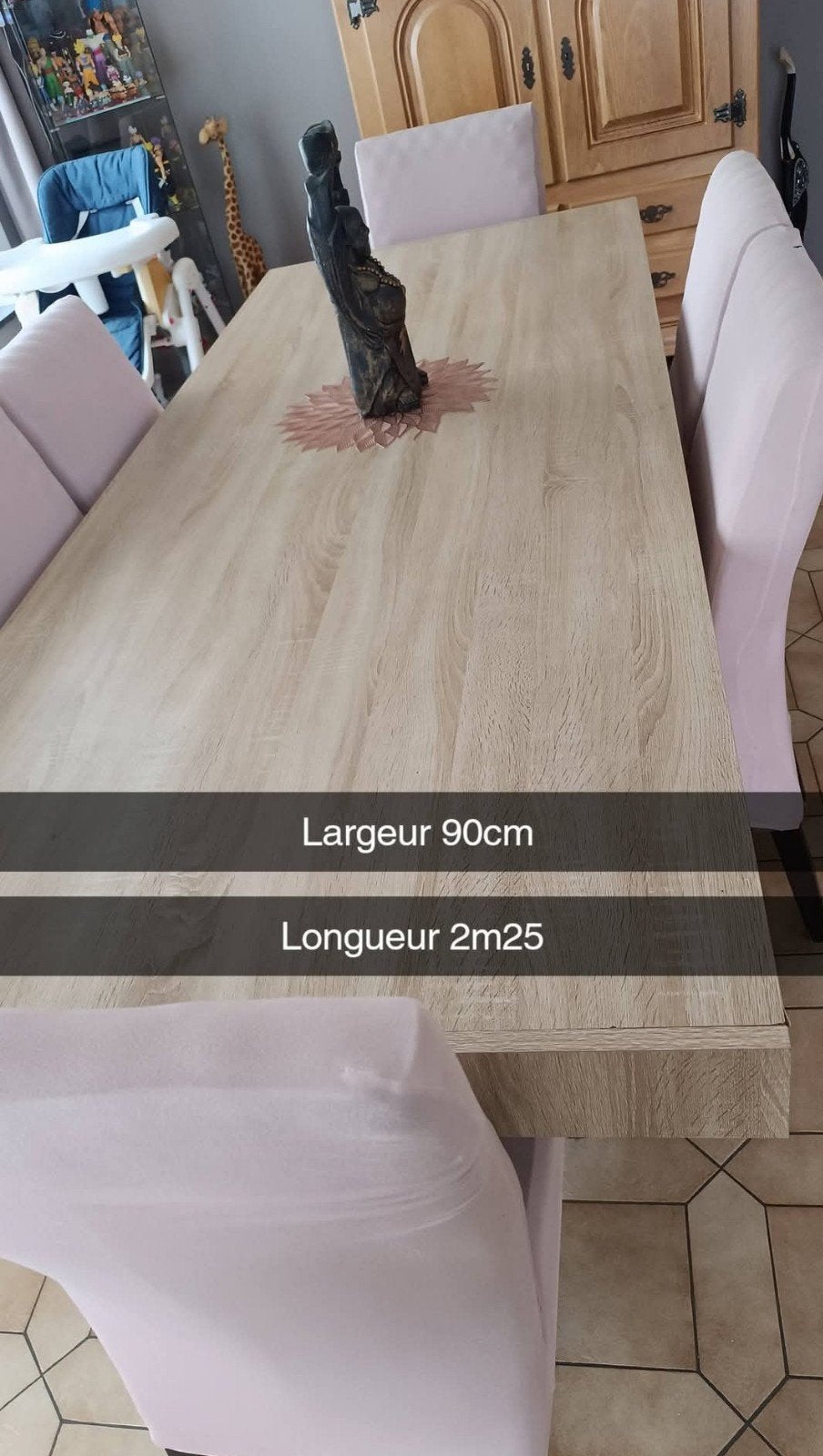 grande table salle a manger., Huis en Inrichting, Complete inboedels, Ophalen