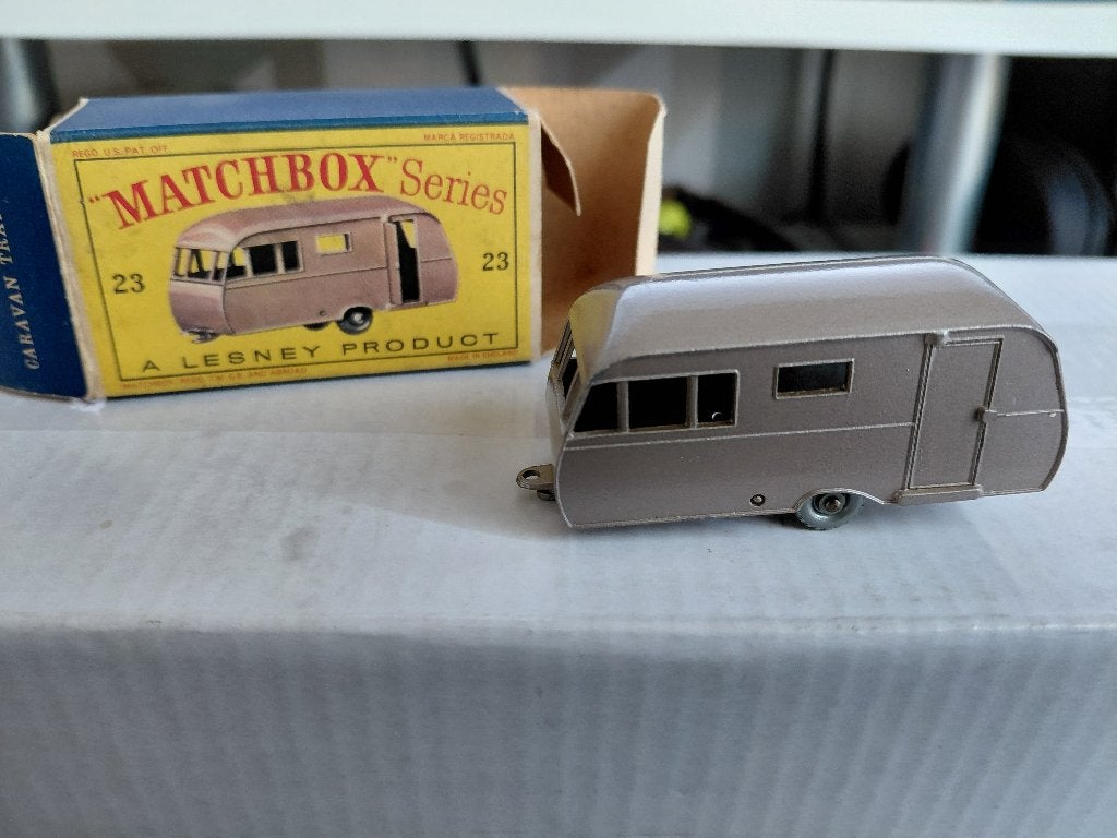 Matchbox 23c Bluebird Caravan Type "D" Doos, Ophalen of Verzenden, Zo goed als nieuw, Overige typen