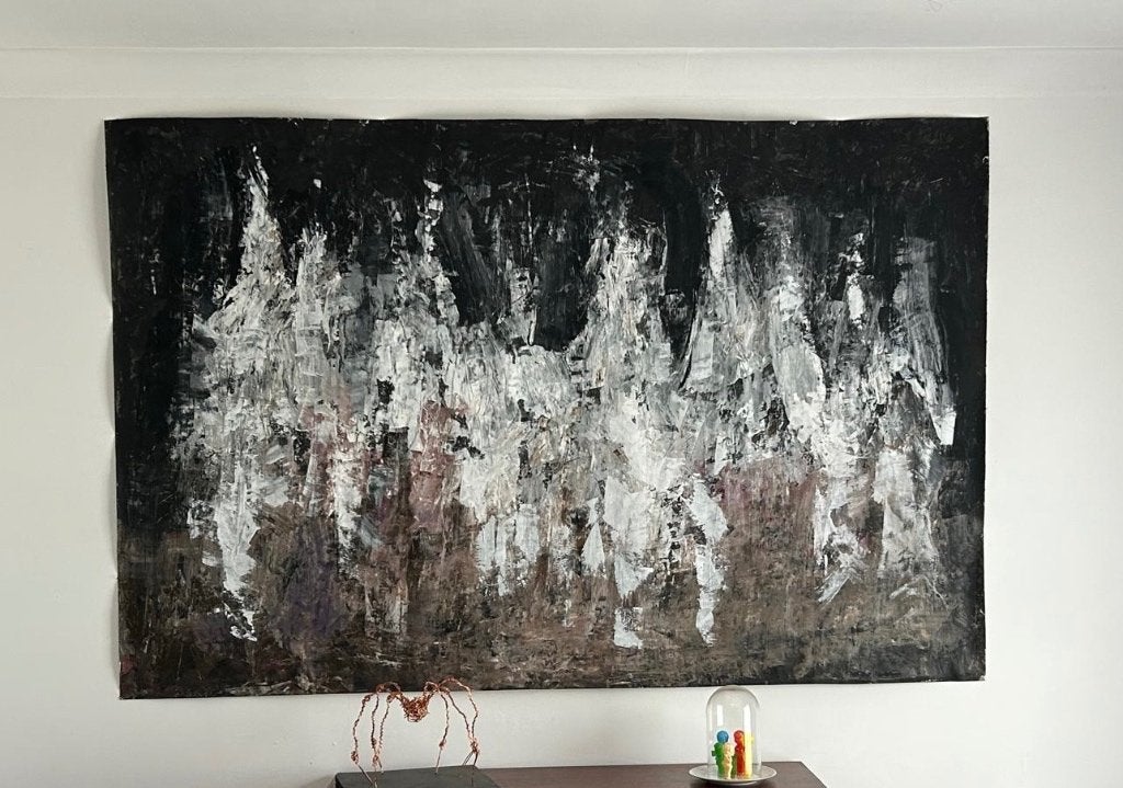 Monumentaal abstract canvas 130x250cm., Ophalen of Verzenden