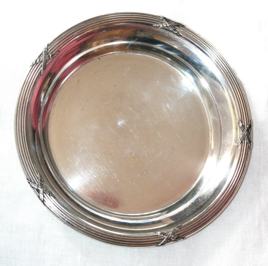 Zilver 800 Delheid Freres - schaal 118.6 gram, Antiek en Kunst, Ophalen of Verzenden, Zilver