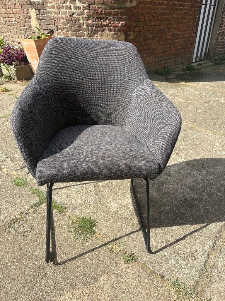 Chaise salle à manger, Maison & Meubles, Chaises, Gris, Comme neuf, Synthétique, Enlèvement