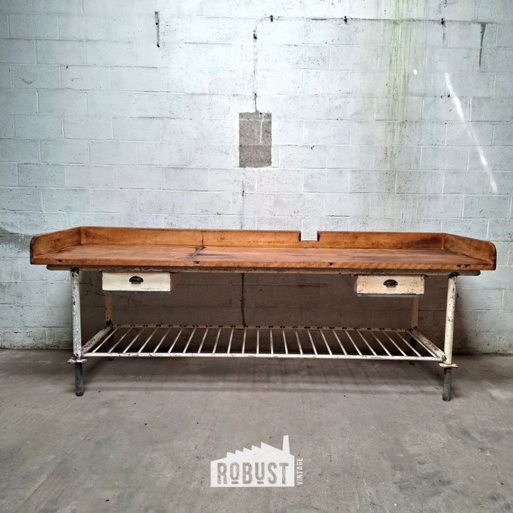 Bakkerstafel | keukeneiland | werktafel | industriële tafel, Huis en Inrichting, Tafels | Sidetables, Overige houtsoorten, 75 cm of meer