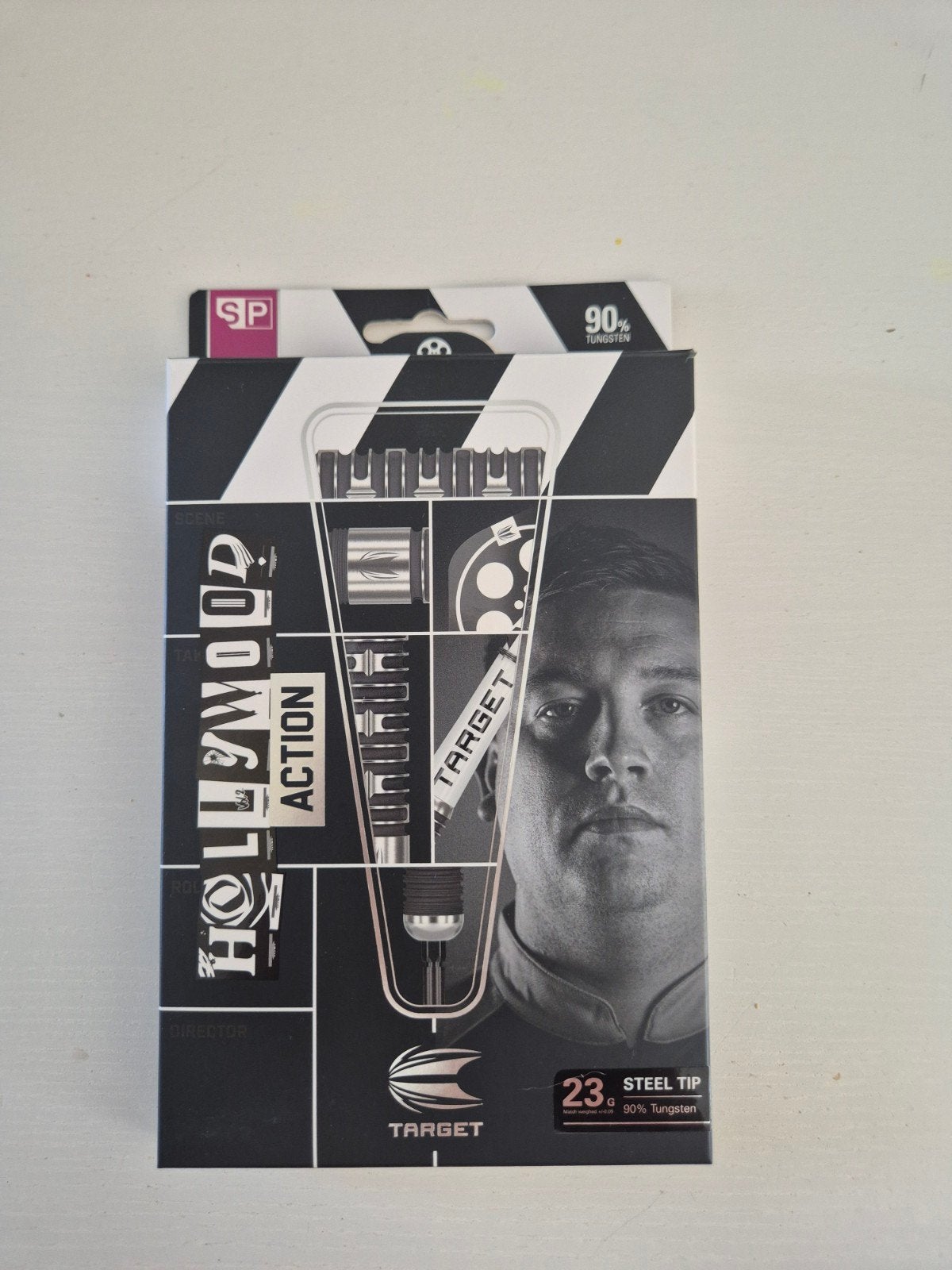 Target Chris Dobey Hollywood action 90% Tungsten SP in 23 g, Sport en Fitness, Darts, Ophalen, Gebruikt, Pijlen