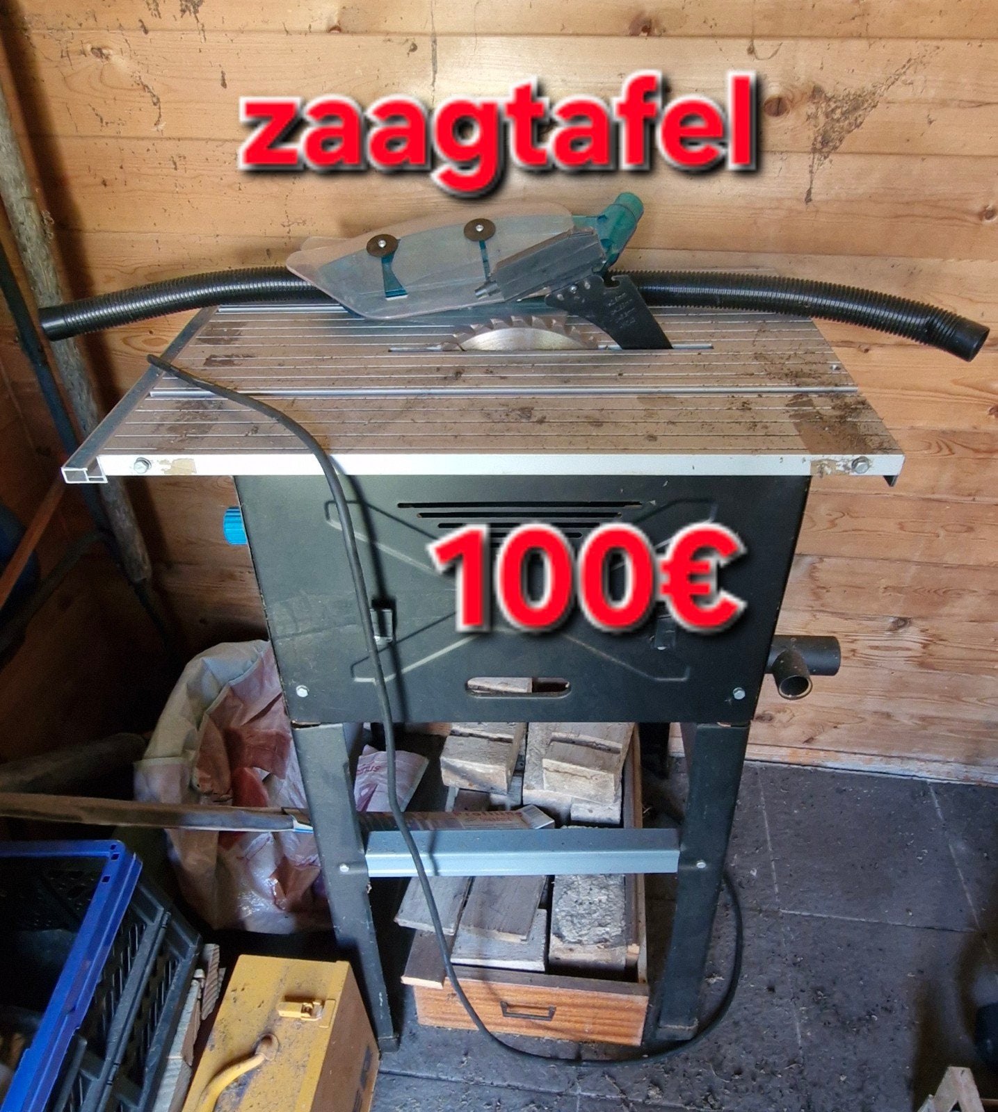 Zaagtafel  en spuitpistolen, Enlèvement