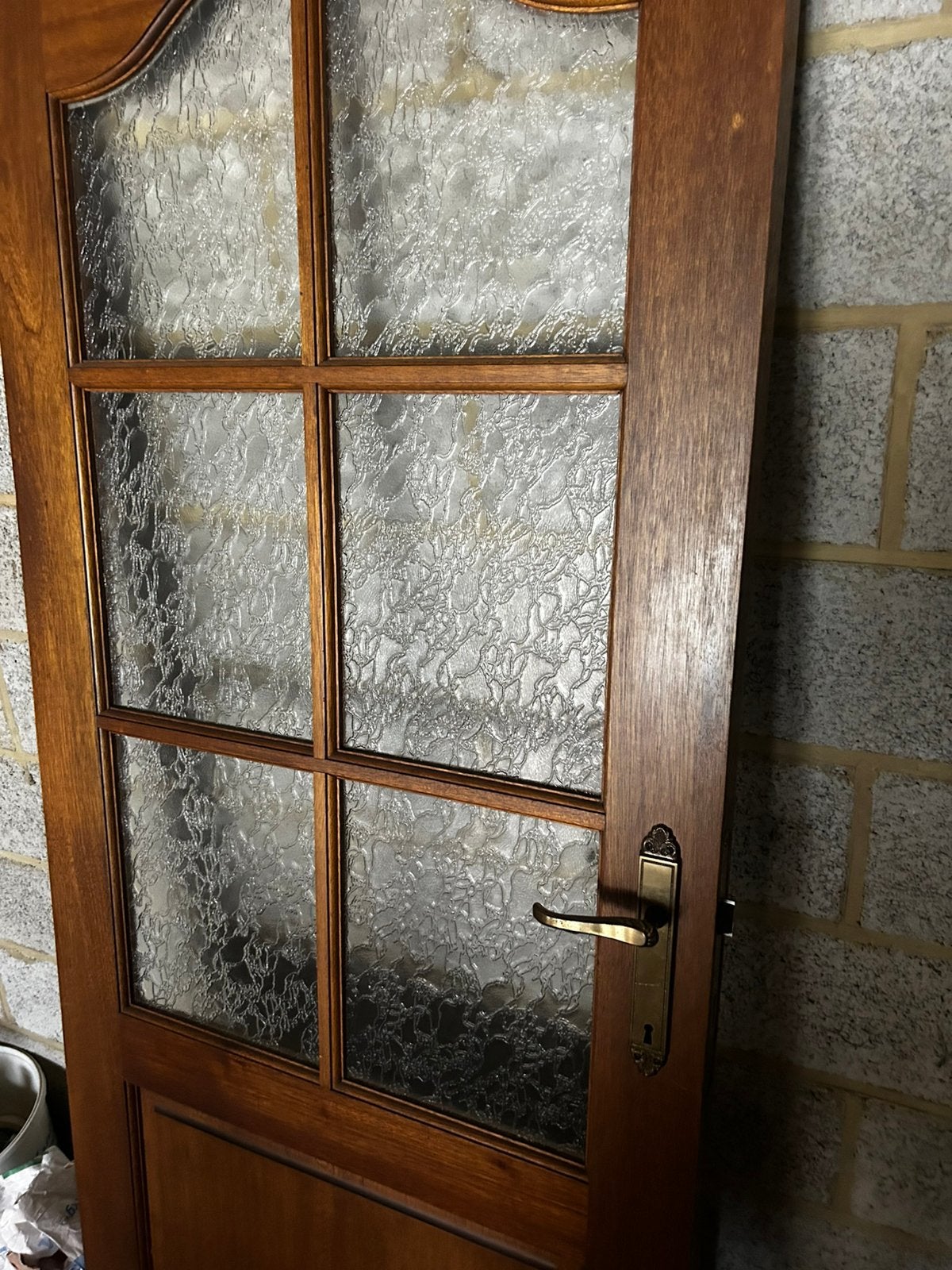 Meranti glazen binnendeur + deurpost, Ophalen, 80 tot 100 cm, Binnendeur, Minder dan 200 cm