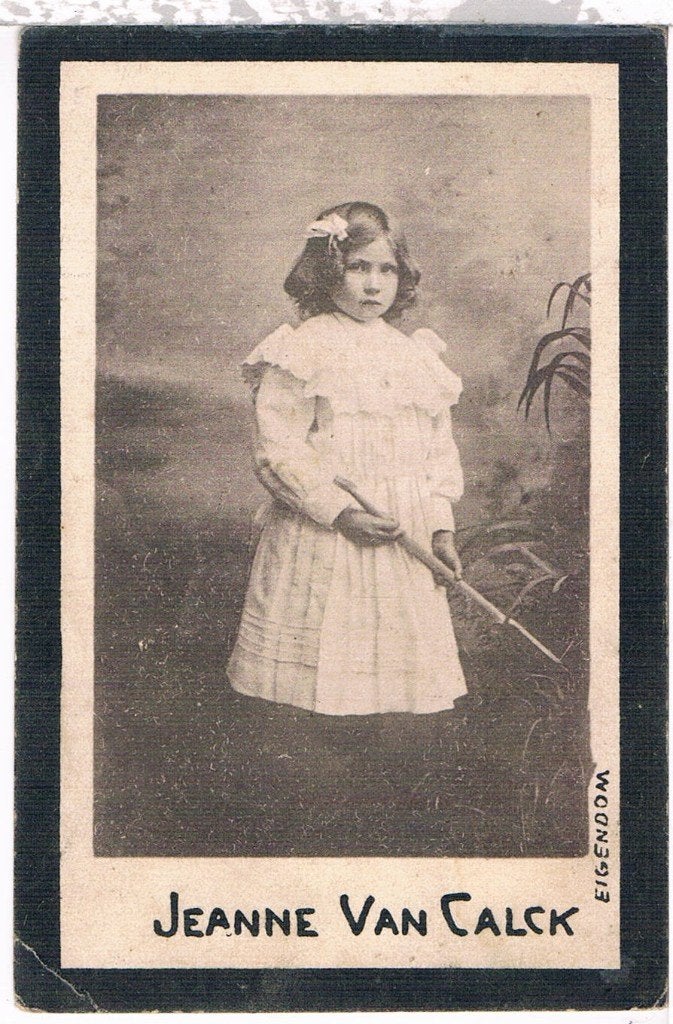 Mejuffer. Van Calck Joanna.  Brussel 1897 † Brussel 1906, Verzamelen, Bidprentjes en Rouwkaarten, Ophalen of Verzenden, Bidprentje