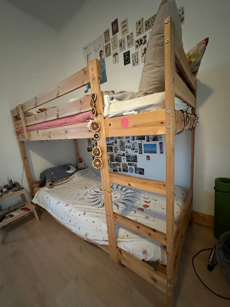 Stapelbed Mydal, incl matras, Ophalen, Gebruikt, 90 cm, Eenpersoons