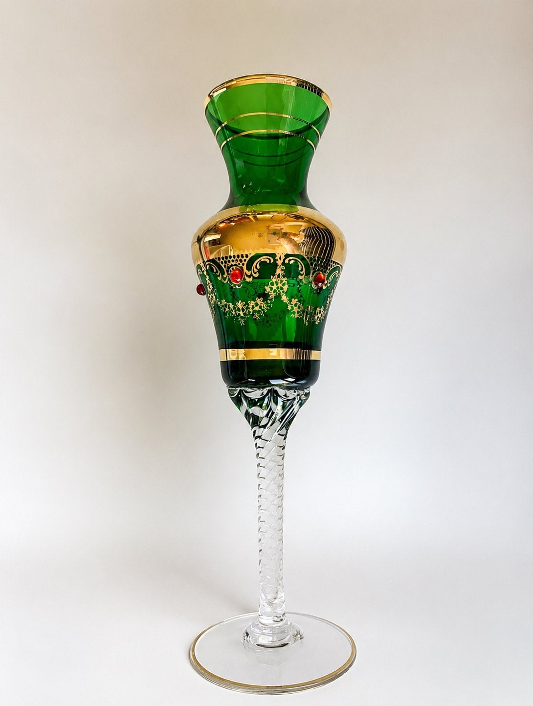 Superbe vase ou verre style Bohème. Vintage, Enlèvement